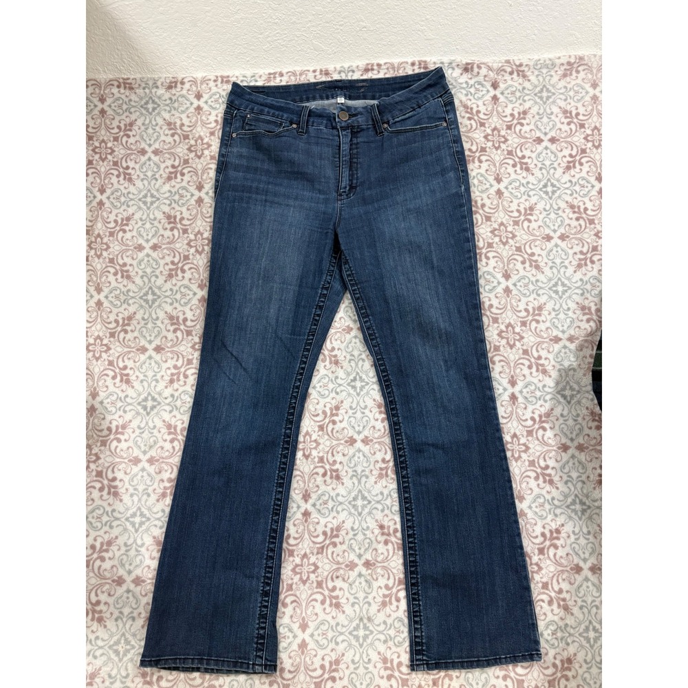 Seven7 Jeans Womens Size 14 Medium Wash Stretch Bootcut Denim Blue Jeans